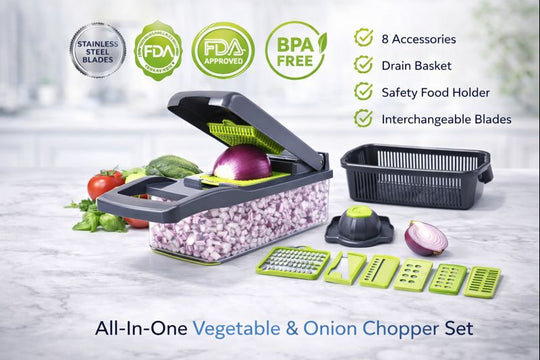 All-in-One Vegetable & Onion Chopper Pro (16-in-1)