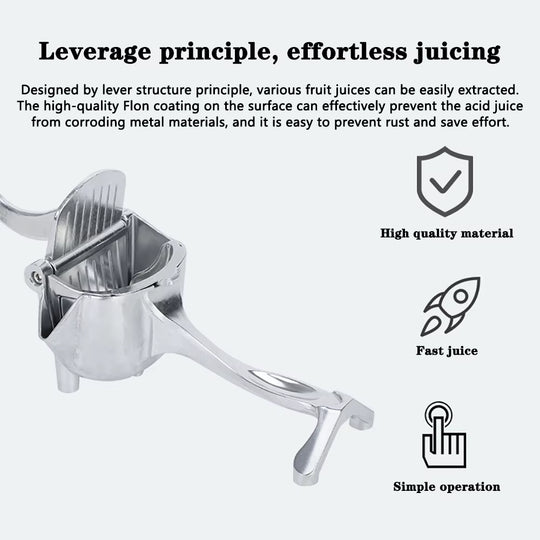 Manual Fruit Juicer – Aluminum Alloy Hand Press for Oranges, Lemons, Pomegranates & More | Essentials