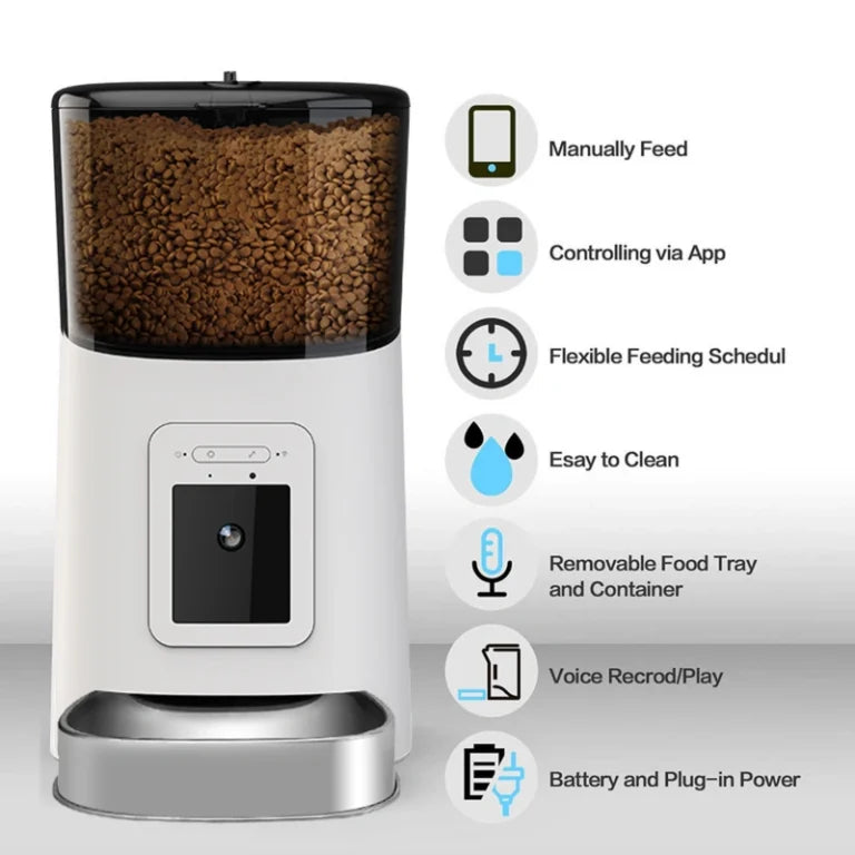 Revolutionize Your Pet's Feeding Routine with the Smart WiFi Pet Feeder – Automatic Dispenser with HD Camera