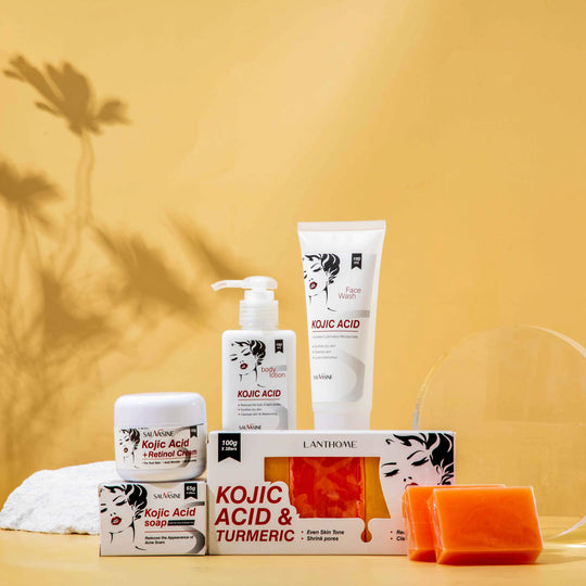 Kojic Acid Glow Soap Facial Deep Cleaning Even Skin Tone Skin Lightening Soap Oil Control Moisturizing Skin Care 65G X2