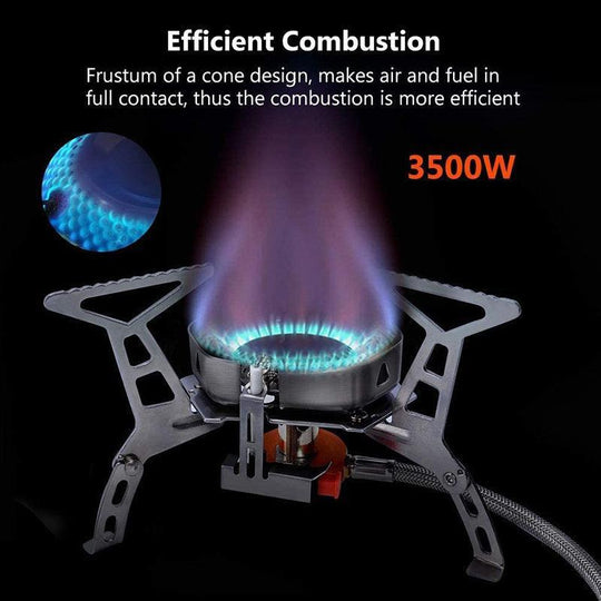Outdoor Foldable Gas Stove with Wind Deflector, Portable Stove for Outdoor Hiking, Camping, Fishing, Picnic, Outdoor Camping Kitchenware