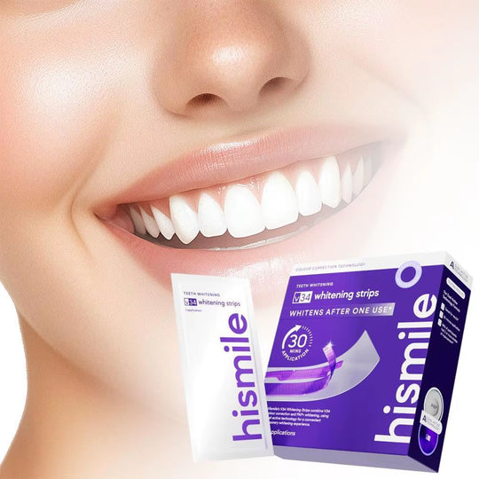 Hismile Teeth Whitening Strips – 30-Minute Quick Dental Whitening Kit to Remove Plaque, Stains & Brighten Smile | Essentials