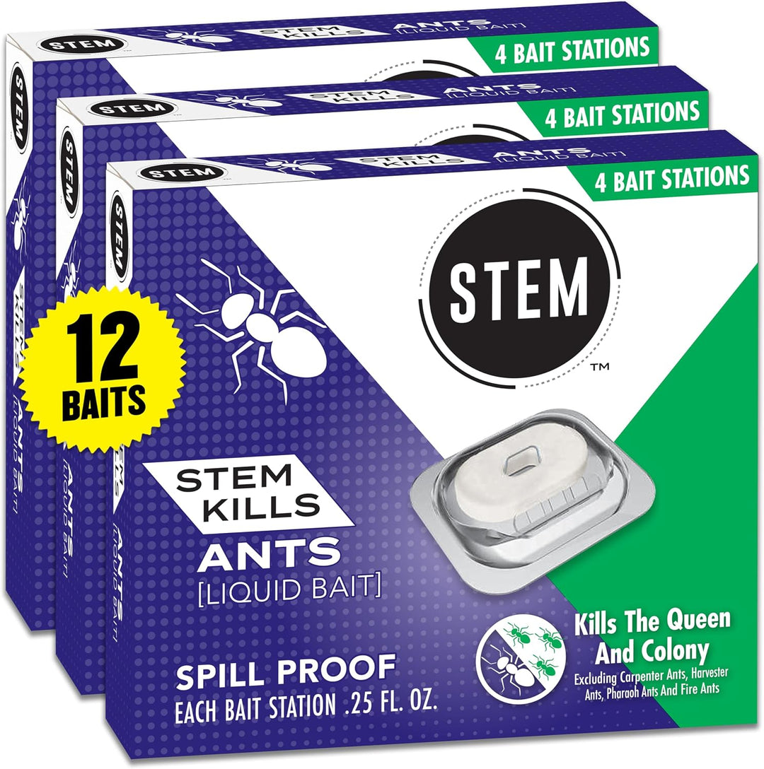 Liquid Ant Baits, Kills the Queen and Colony, for Indoor Use, 12 Spill Proof Bait Stations