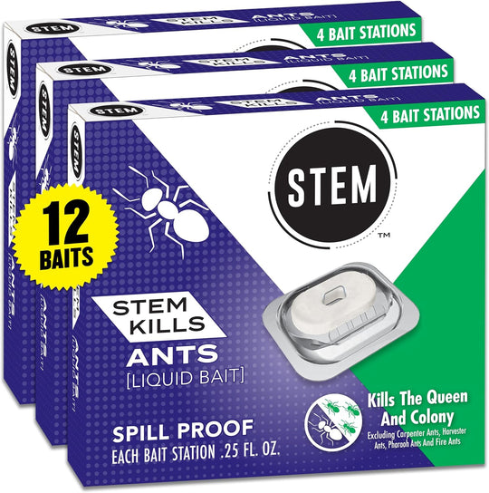 Liquid Ant Baits, Kills the Queen and Colony, for Indoor Use, 12 Spill Proof Bait Stations