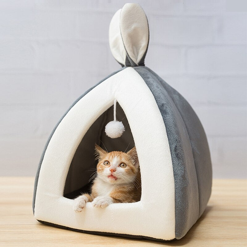 Pet Waterloo - Rabbit Ear Mongolian Nest Pet Bed – Plush Arctic Velvet Cat & Dog Bed | Essentials Online Store