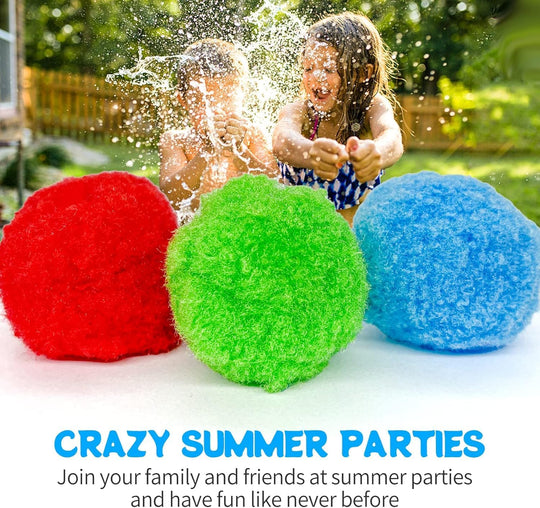 60PCS Reusable Water Balls，Water Soaker Balls for Outdoor Toys and Games，Water Bomb Splash Balls, Reusable Water Balls Toys for Summer Fun Outdoor Play Backyard Pool Trampoline Beach Game | At Essetials