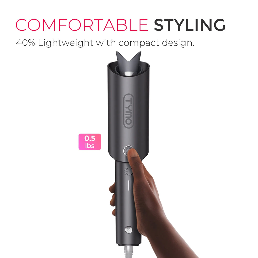 TYMO CURLPRO Automatic Curling Iron – Rotating Hair Curler for Beach Waves, Ionic & Dual Voltage, 1.25" Barrel | Essentials