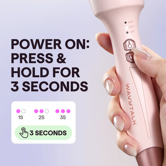 Wavytalk Thermal Brush for Blowout – 1.5 Inch Ionic Heated Nylon Brush for Natural Curls & Waves, Pink | Essentials