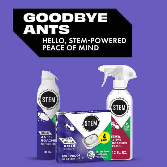 Liquid Ant Baits, Kills the Queen and Colony, for Indoor Use, 12 Spill Proof Bait Stations
