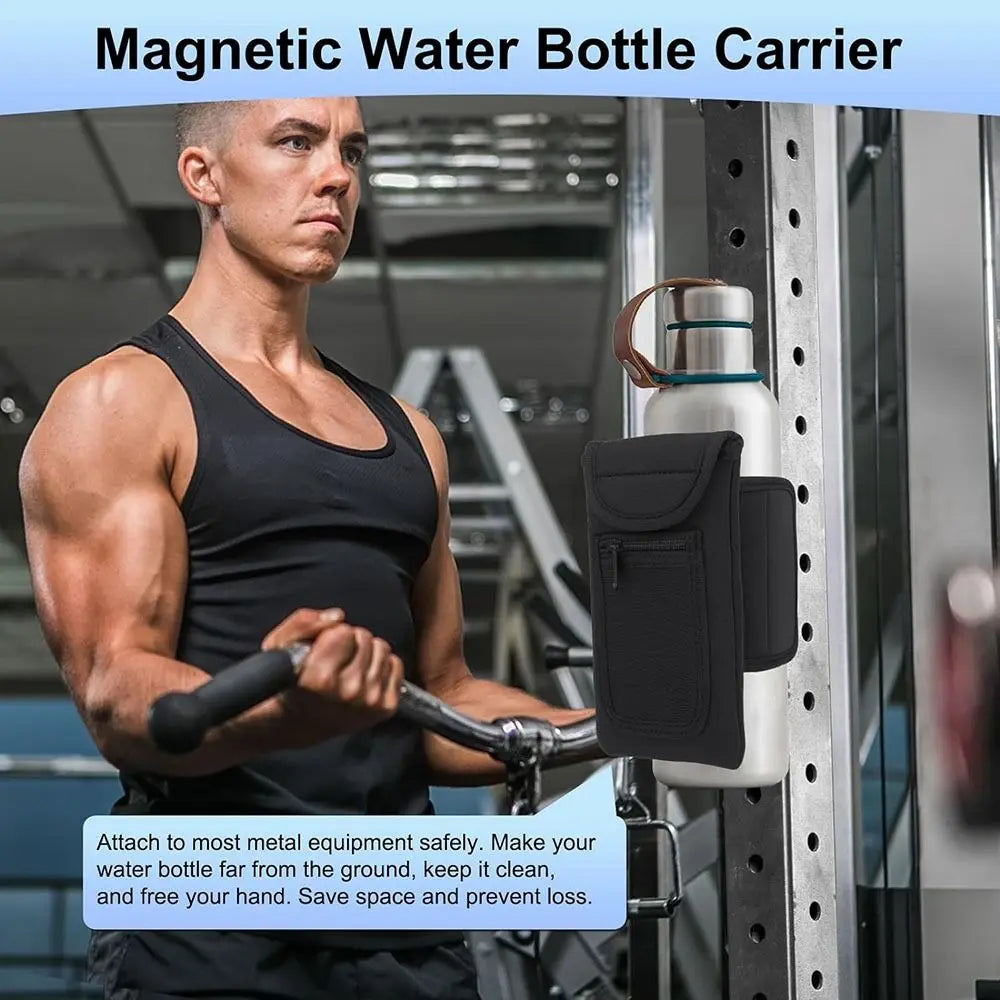 Universal Water Bottle Elastic Sleeve Reusable Gym Accessories Elastic Magnetic Gym Bag Waterproof Water Bottle Pockets | Essentials