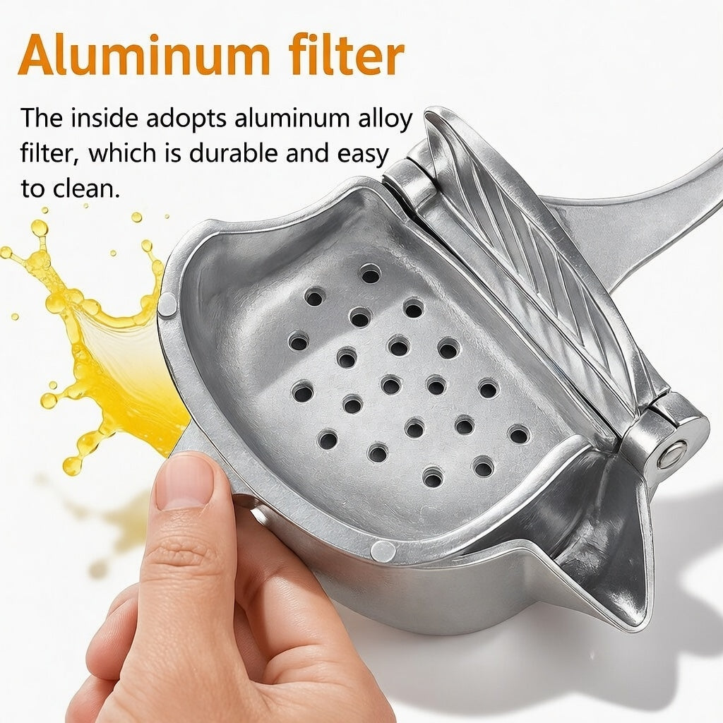 Manual Fruit Juicer – Aluminum Alloy Hand Press for Oranges, Lemons, Pomegranates & More | Essentials