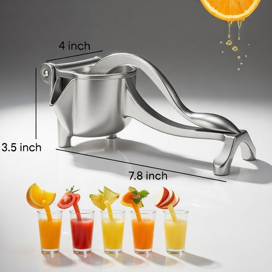 Manual Fruit Juicer – Aluminum Alloy Hand Press for Oranges, Lemons, Pomegranates & More | Essentials
