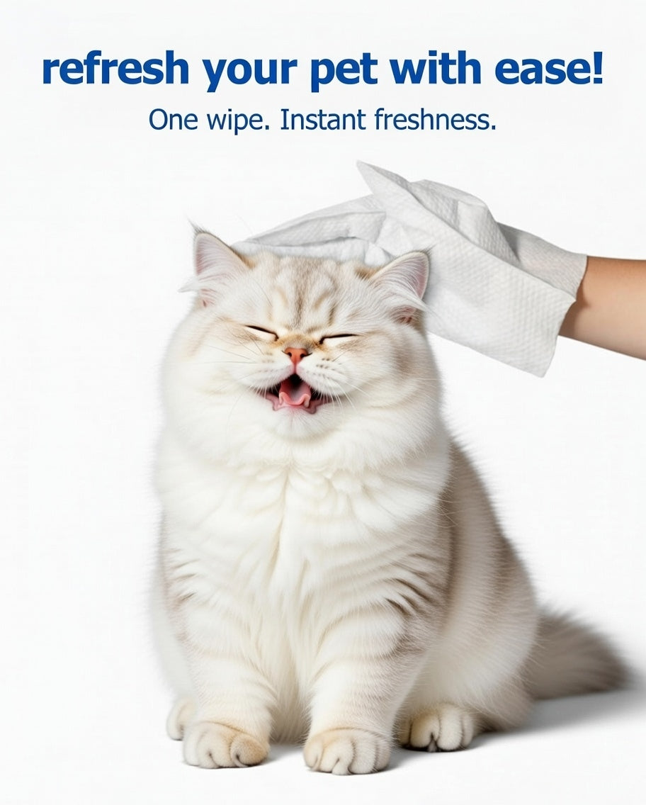 Pet Cleaning Wipe Gloves for Dogs & Cats – Deodorizing Bathing Wipes for Body, Paws & Daily Care | Essentials