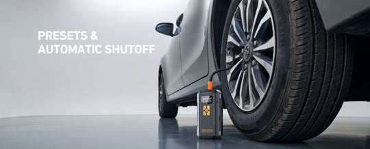 Portable Jump Starter with Air Compressor –3500A, 150PSI Tire Inflator, Power Bank & LED Light for Cars/Trucks | Essentials