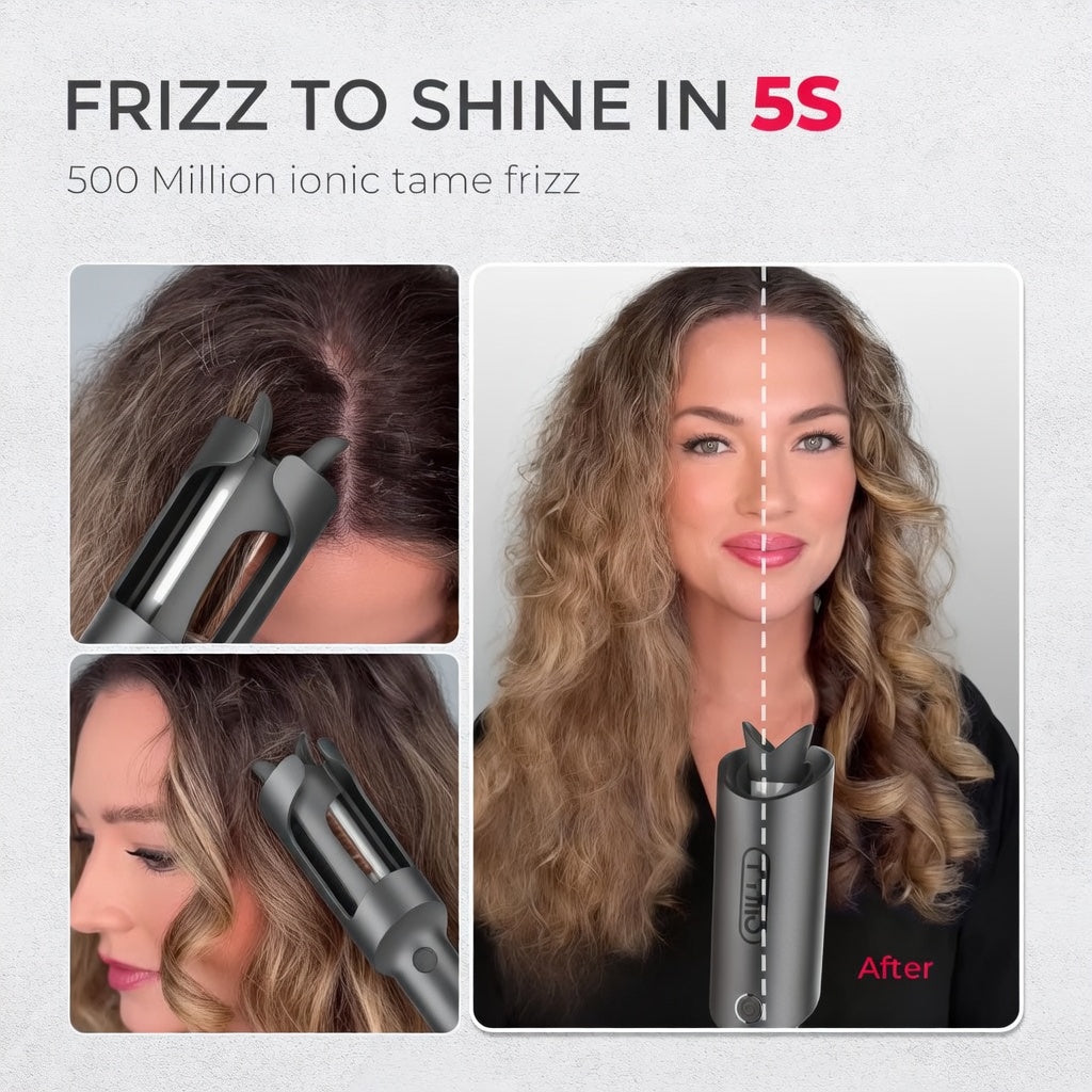 TYMO CURLPRO Automatic Curling Iron – Rotating Hair Curler for Beach Waves, Ionic & Dual Voltage, 1.25" Barrel | Essentials