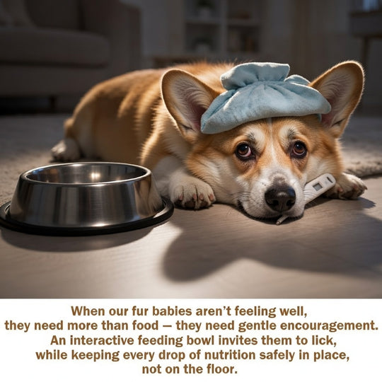 Slow Feeder Dog Bowl for Liquid Treats – Anti-Slip Interactive Lick Mat with Rolling Ball for Bone Broth, Yogurt & Supplements | Essentials