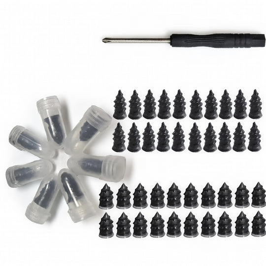 Rubber & Metal Puncture Plug Kit for Quick Flat Tire Fixes -Car, Motorcycle | Essentials