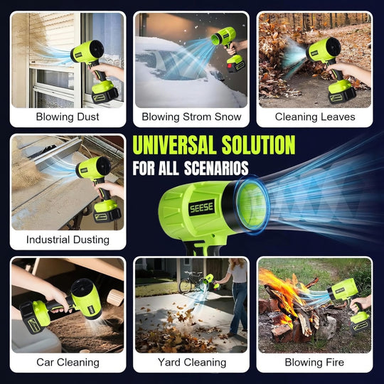 Turbo Jet Blower – Cordless High-Speed Air Duster & Car Dryer for Leaves, Dust, Snow & Post-Wash Drying | Essentials