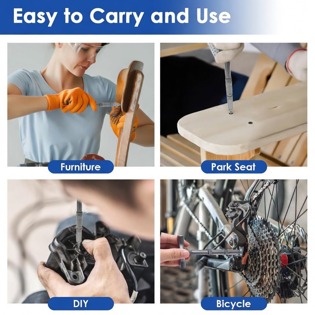 24-in-1 Magnetic Ratchet Screwdriver Set – Compact Portable Multi-Bit Tool with Reversible High-Torque Handle | Essentials