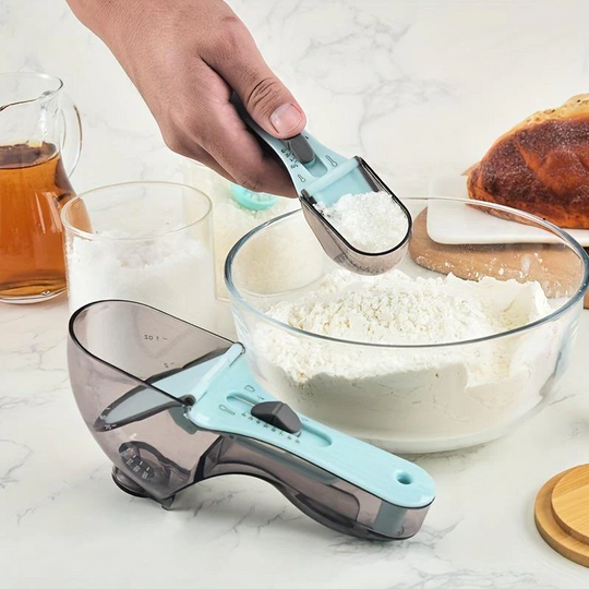 Adjustable Measuring Spoon with Scale Plastic Measuring Spoon for Baking and Cooking Accessories Kitchen Measuring Tool | Buy Now Essentials Online Store