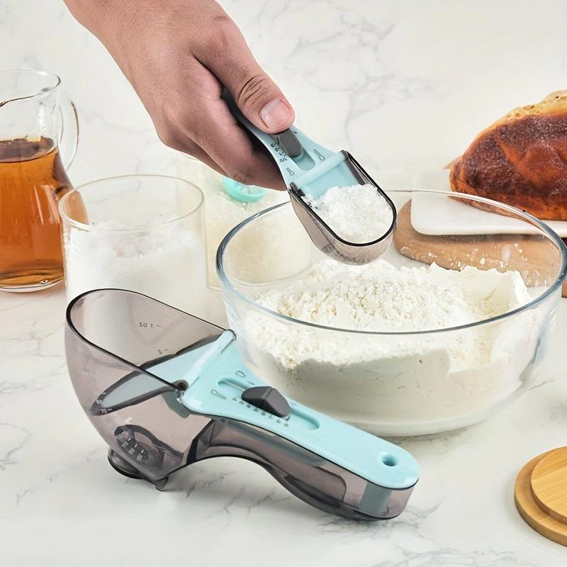 Adjustable Measuring Spoon with Scale Plastic Measuring Spoon for Baking and Cooking Accessories Kitchen Measuring Tool | Buy Now Essentials Online Store