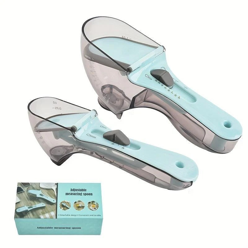 Adjustable Measuring Spoon with Scale Plastic Measuring Spoon for Baking and Cooking Accessories Kitchen Measuring Tool | Buy Now Essentials Online Store